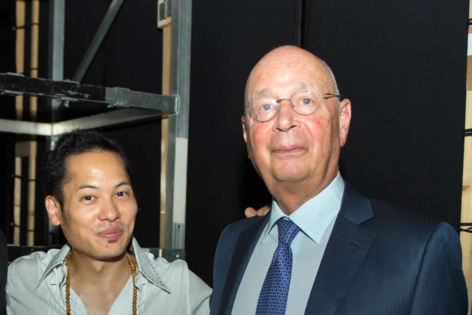Dana Leong with Professor Klaus Schwab, founder of the World Economic Forum